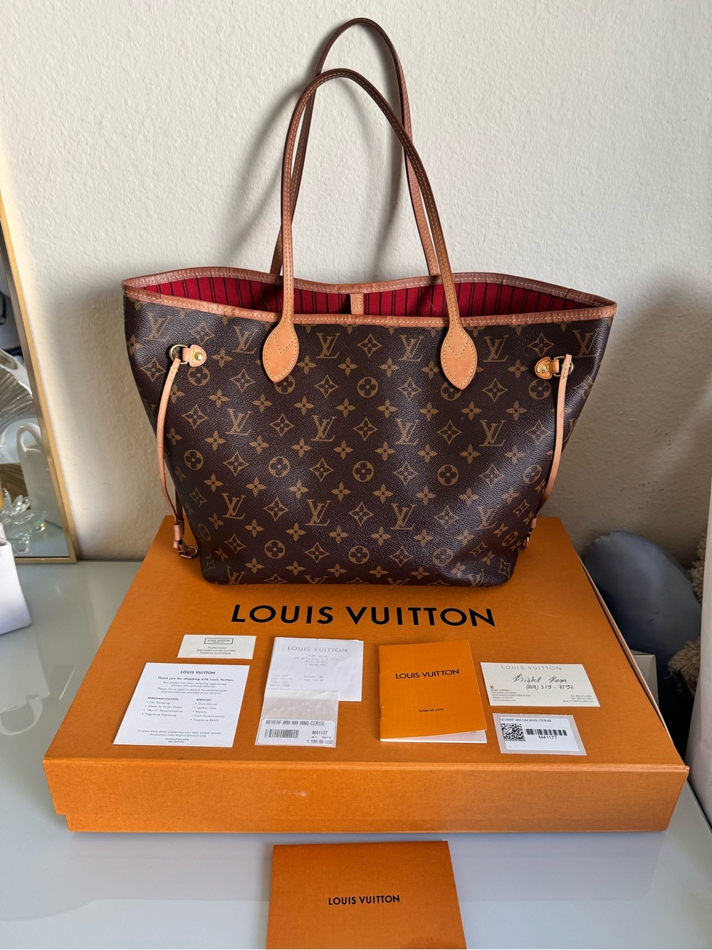 AuthenticLouis Vuitton Monogram Neverfull MM